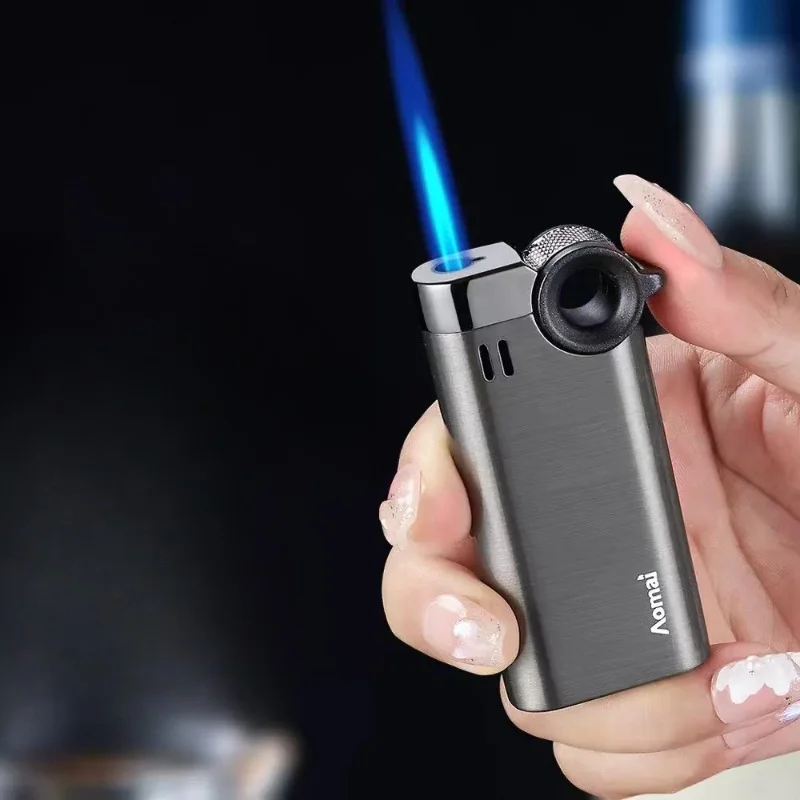 New Blue Flame Rocker Cigar Lighter Outdoor Windproof Turbine Torch Butane Kitchen BBQ Welding Lighter Tool Men's Gifts
New Blue Flame Rocker Cigar Lighter Outdoor Windproof Turbine Torch Butane Kitchen BBQ Welding Lighter Tool Men's Gifts
