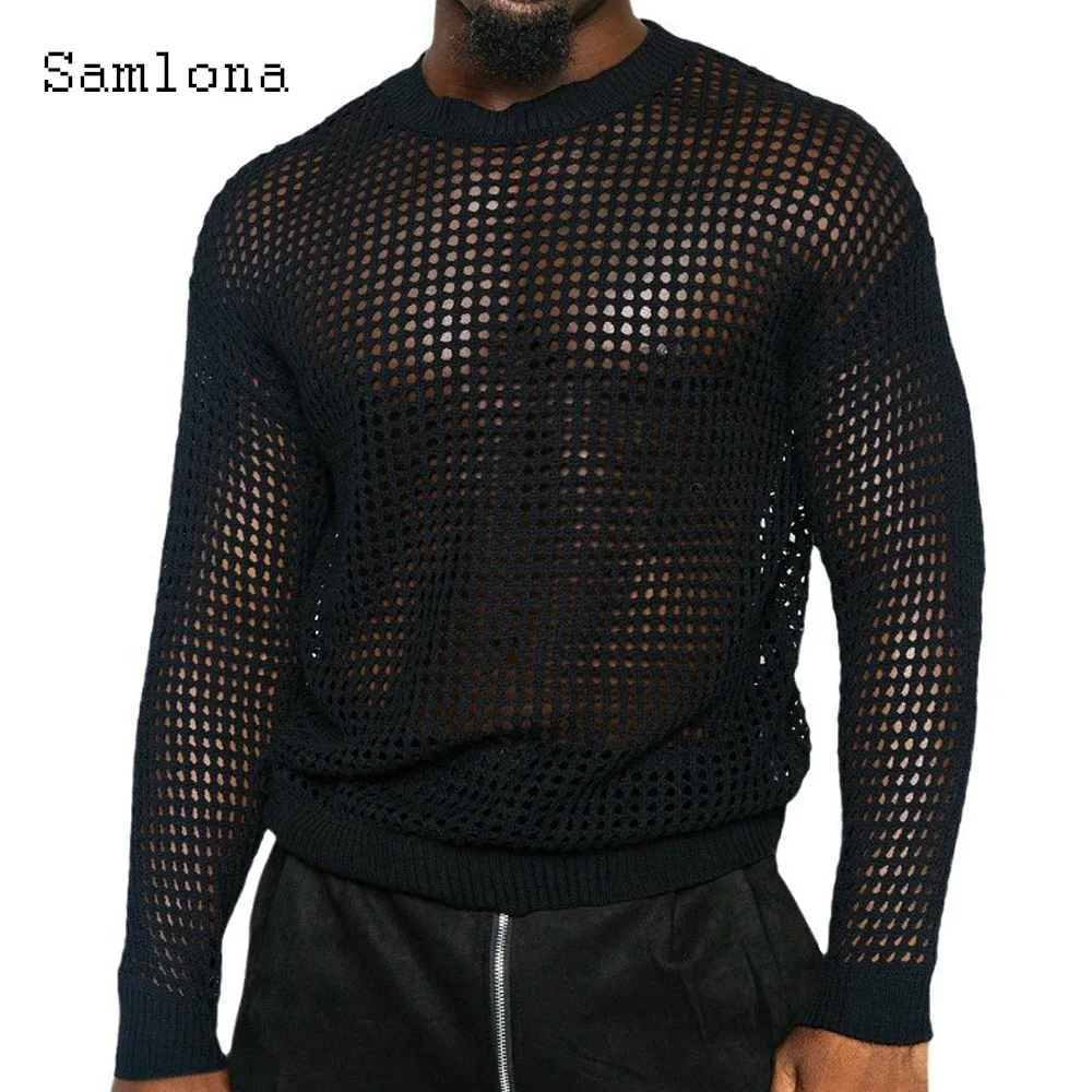 Europe Style 2024 Sexy Hollow Out T-shirt Men Vintage Skinny Beach Tops Men's O-neck Pullovers Solid Black Guaze Tees Shirt New
Europe Style 2024 Sexy Hollow Out T-shirt Men Vintage Skinny Beach Tops Men's O-neck Pullovers Solid Black Guaze Tees Shirt New