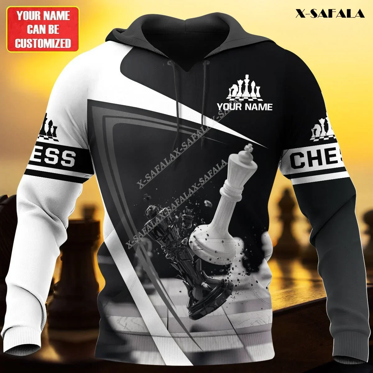 Chess Piece 3D Printed High Quality Black and White Chessmen Hoodie Comfortable Soft Round Neck Men's Casual Cardigan Top
Chess Piece 3D Printed High Quality Black and White Chessmen Hoodie Comfortable Soft Round Neck Men's Casual Cardigan Top