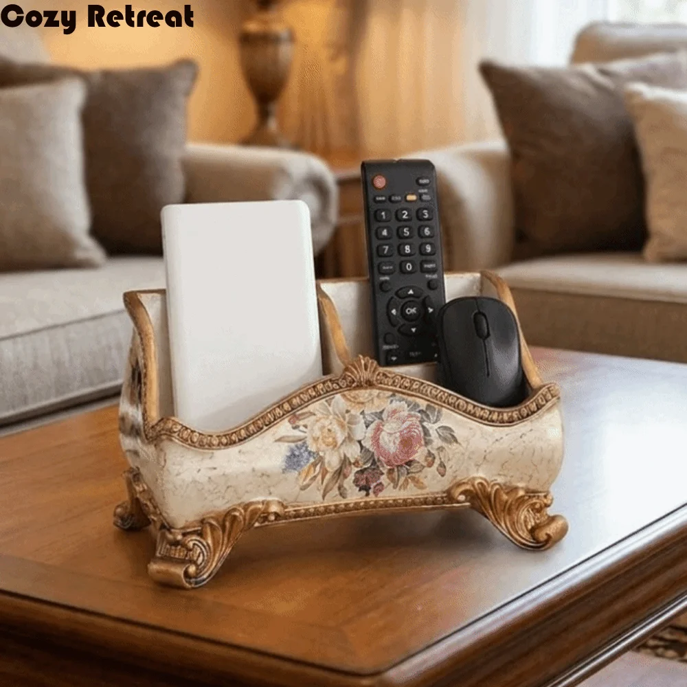 Resin European Style Storage Box 3 Compartment Retro Remote Control Box Decorative Flower Pattern Desktop Organizer Desktop
Resin European Style Storage Box 3 Compartment Retro Remote Control Box Decorative Flower Pattern Desktop Organizer Desktop