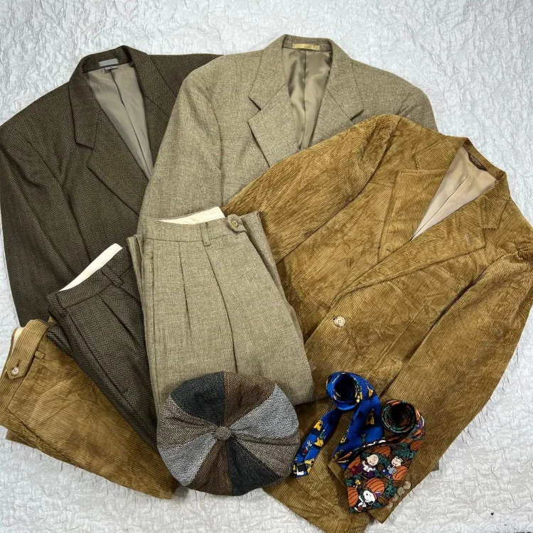 Vintage Woolen Casual Photoaphy Men's Suit Set Autumn Winter Ele Gentleman Double Breasted Plain Color Loose Fit Sle
Vintage Woolen Casual Photoaphy Men's Suit Set Autumn Winter Ele Gentleman Double Breasted Plain Color Loose Fit Sle