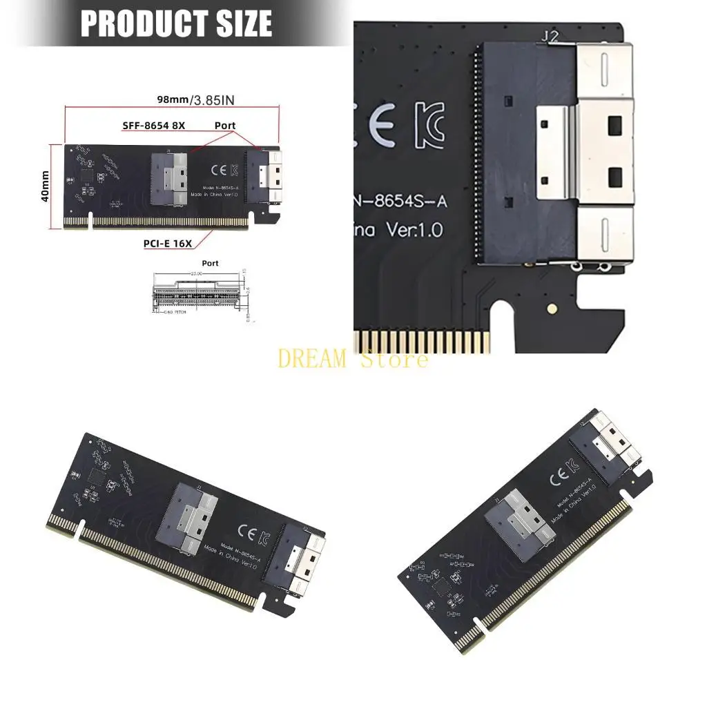 Metal 2 Port SFF-8654 To PCIe X16 Adapter Support Servers Storage Expansion Card Adapter Replacement Accessories best sale
Metal 2 Port SFF-8654 To PCIe X16 Adapter Support Servers Storage Expansion Card Adapter Replacement Accessories best sale