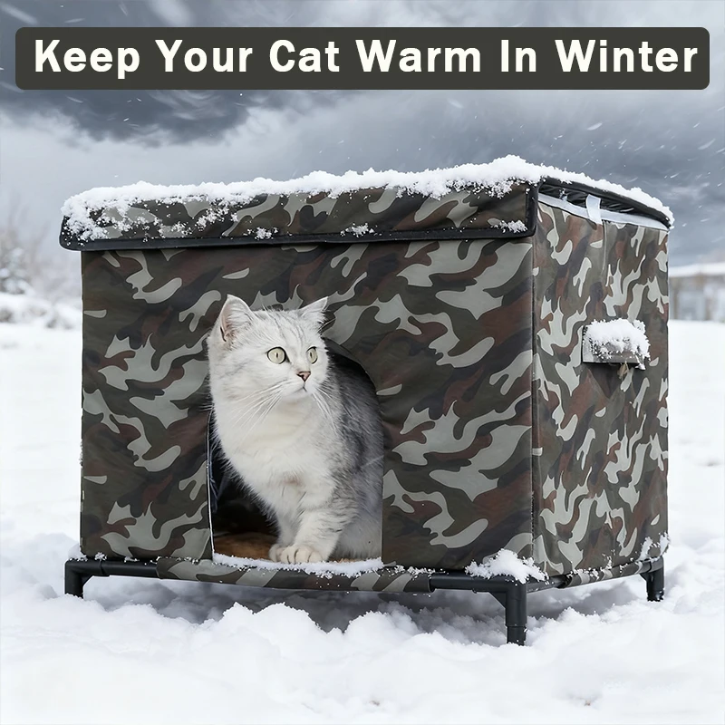 Elevated Cat House with Stand - Spacious Enclosed Tent, Bite-Proof Outdoor Stray Cat House,Durable Oxford Cloth, Easy Assembly
Elevated Cat House with Stand - Spacious Enclosed Tent, Bite-Proof Outdoor Stray Cat House,Durable Oxford Cloth, Easy Assembly