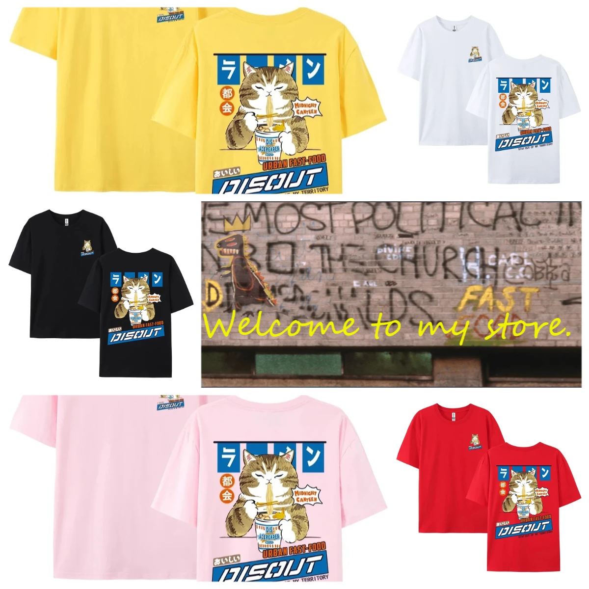 Men Tshirts Harajuku Cat Cartoon Eating Noodles Graphic Casual Short Sleeve Tees Japan Style Oversized Man Woman Unisex Clothes
Men Tshirts Harajuku Cat Cartoon Eating Noodles Graphic Casual Short Sleeve Tees Japan Style Oversized Man Woman Unisex Clothes