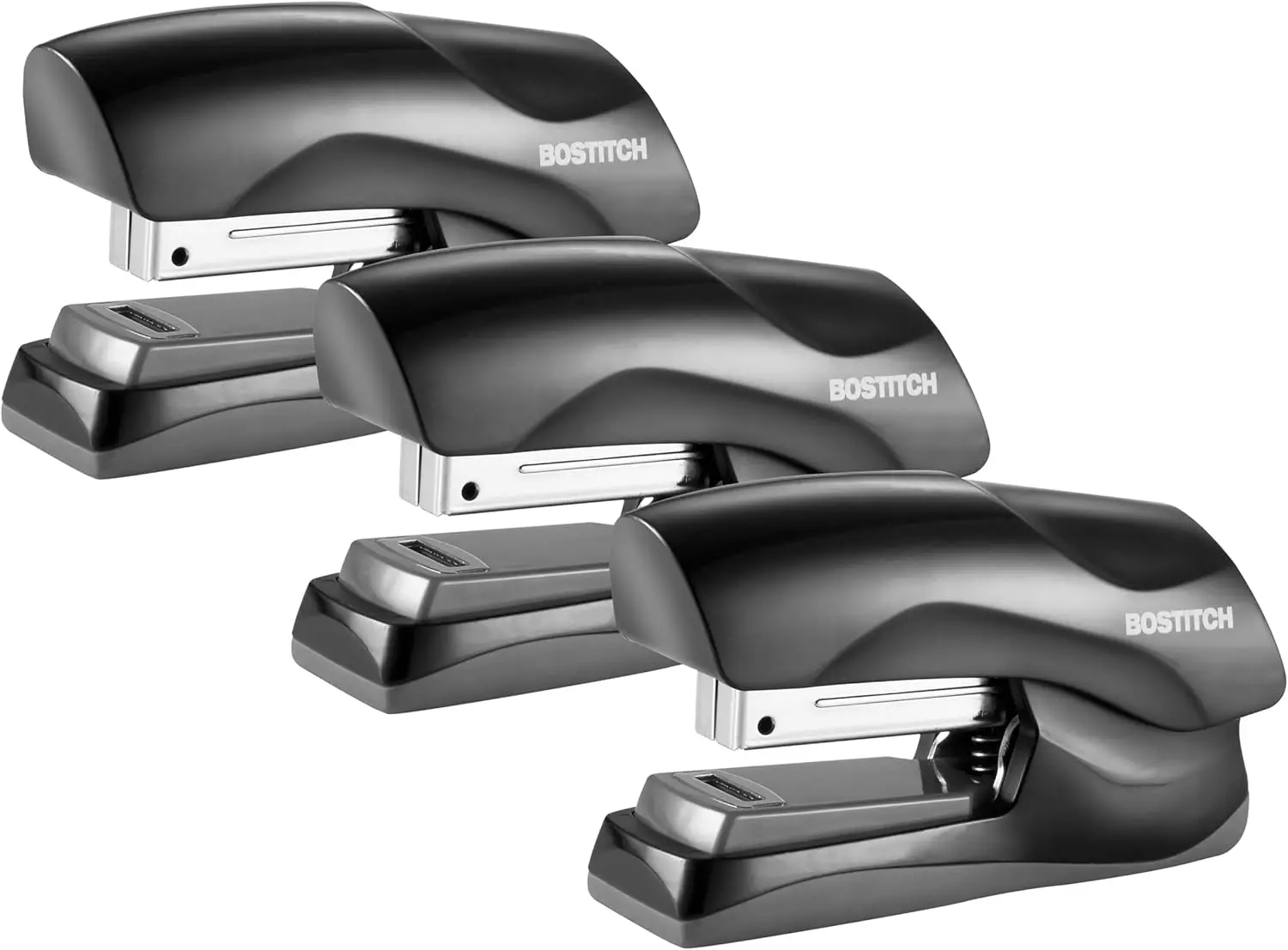 Heavy Duty Stapler, 40 Sheet Capacity, No Jam, Half Strip, Handheld, for Office, Black, 3-Pack
Heavy Duty Stapler, 40 Sheet Capacity, No Jam, Half Strip, Handheld, for Office, Black, 3-Pack