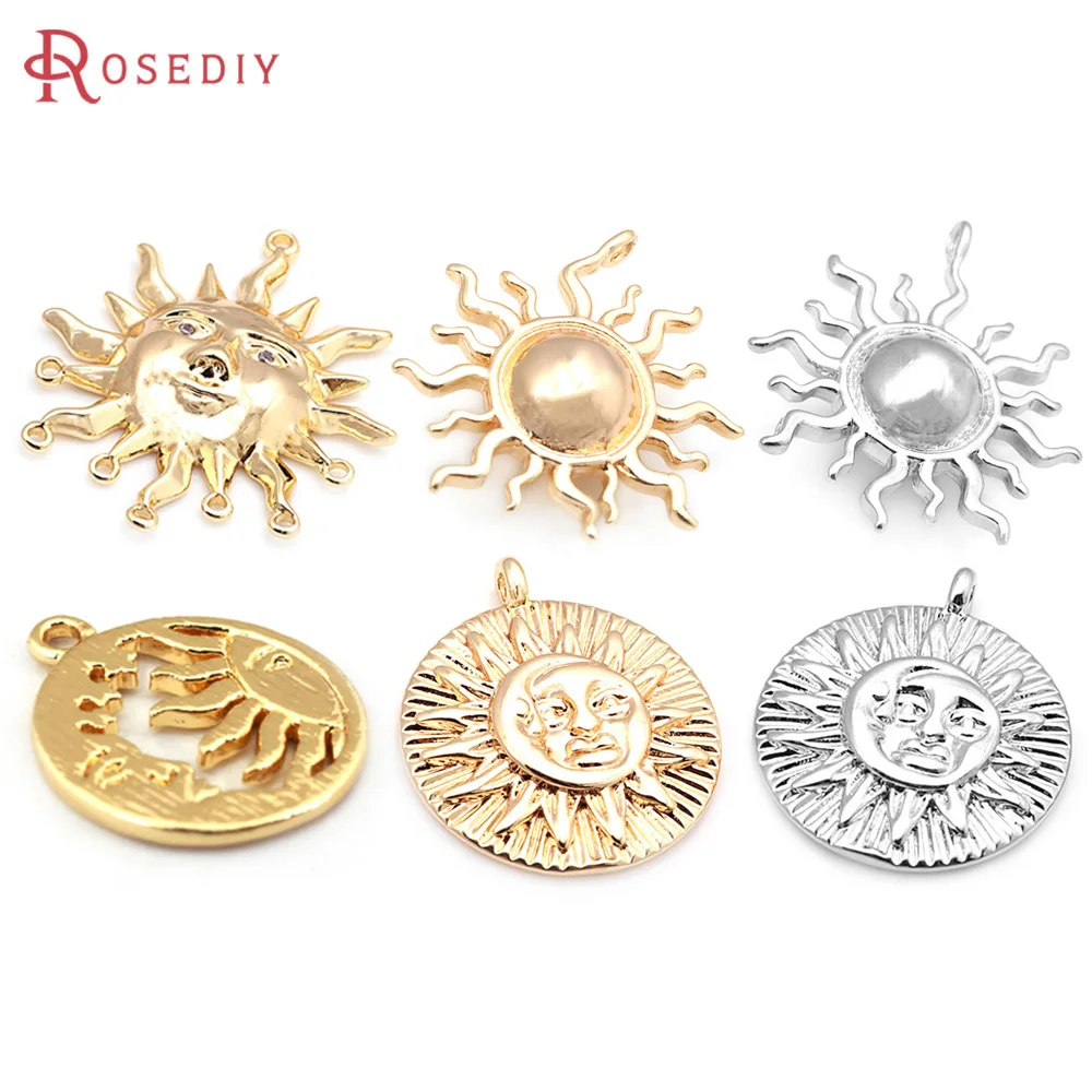 18K Gold Color Platinum Color Brass Sun Charms Pendants High Quality Diy Jewelry Making Supplies Necklace Earrings Accessories 
18K Gold Color Platinum Color Brass Sun Charms Pendants High Quality Diy Jewelry Making Supplies Necklace Earrings Accessories