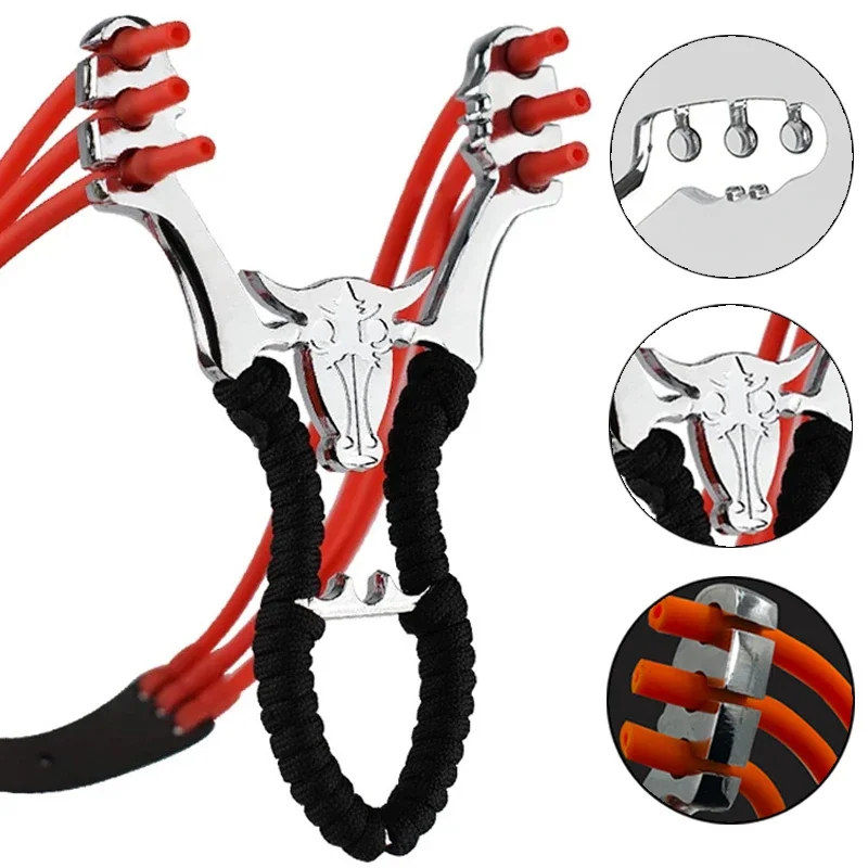 Powerful Alloy Slingshot Thickened Wrist Strap Catapult Outdoor Professional Sports Hunting Slingshot Large Powerful Rubber
Powerful Alloy Slingshot Thickened Wrist Strap Catapult Outdoor Professional Sports Hunting Slingshot Large Powerful Rubber