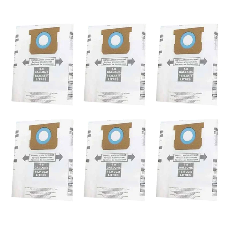 A76K 6 Piece Dust Bag For Shop Vac 5-8 Gallon White Single Layer Vacuum Cleaner Accessories
A76K 6 Piece Dust Bag For Shop Vac 5-8 Gallon White Single Layer Vacuum Cleaner Accessories