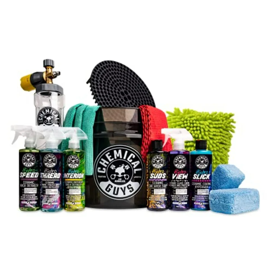 Car wash kit for automotive use, ceramic-coated, black, includes foam cannon, bucket, and 6 cleaning chemicals for pressure was
Car wash kit for automotive use, ceramic-coated, black, includes foam cannon, bucket, and 6 cleaning chemicals for pressure was