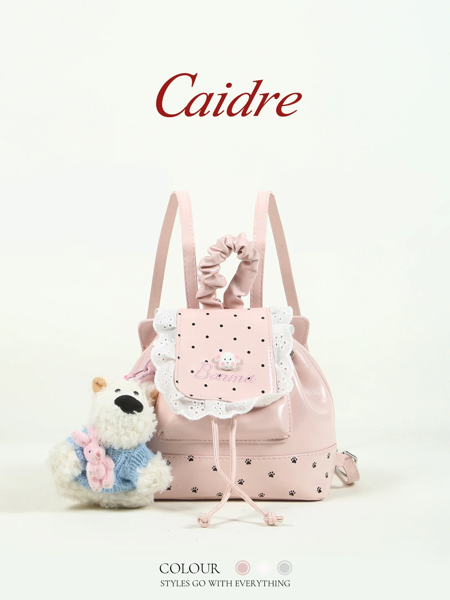 Caidre Korean Style Polka Dot Doggie Backpack Small Travel Bag Cute Bookbag Birthday Gift for Women Casual Soft Shoulder Bag
Caidre Korean Style Polka Dot Doggie Backpack Small Travel Bag Cute Bookbag Birthday Gift for Women Casual Soft Shoulder Bag