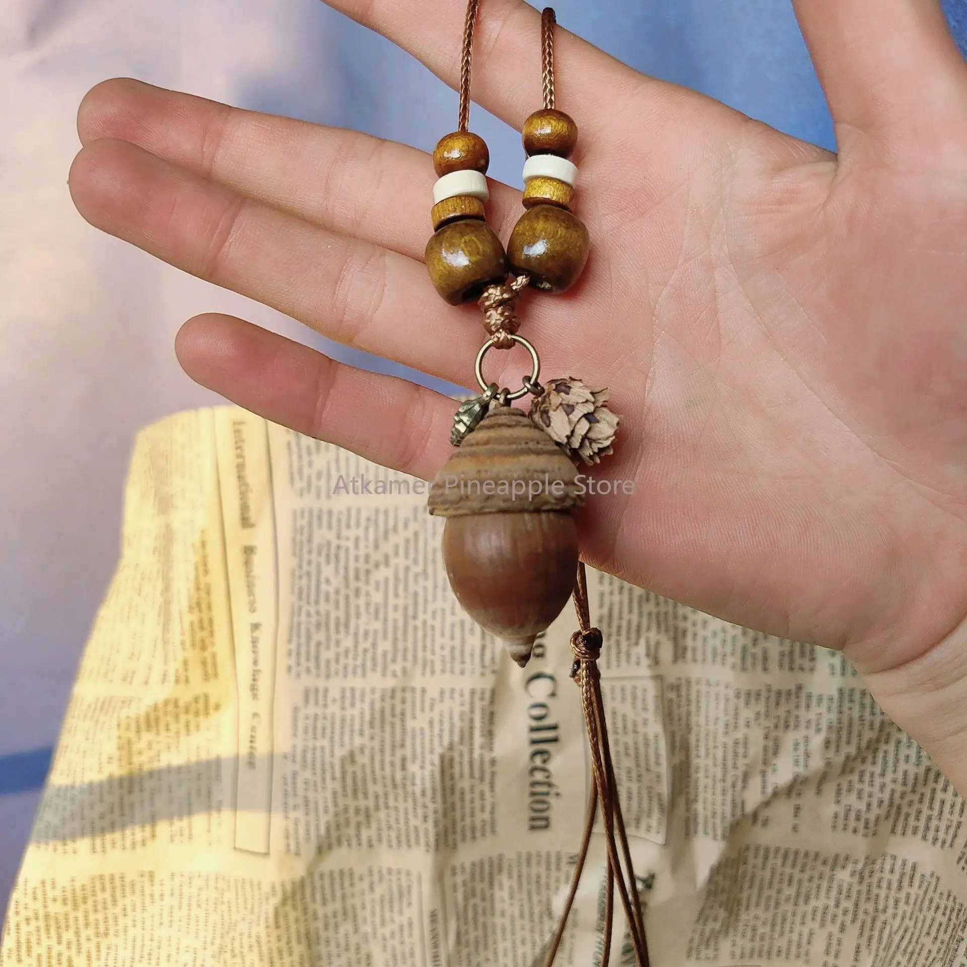 Original Design Natural Fruit & Plant Wooden Gourd Forest-style Wax Rope Adjustable Creative Pendant Chain Necklace-INS
Original Design Natural Fruit & Plant Wooden Gourd Forest-style Wax Rope Adjustable Creative Pendant Chain Necklace-INS