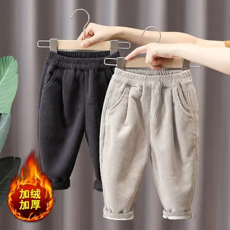 Boys' Plush Corduroy Pants for Winter Wear 2024 New Children Integrated Velvet Warm Pants for Boy Autumn with Plush Outer Wear
Boys' Plush Corduroy Pants for Winter Wear 2024 New Children Integrated Velvet Warm Pants for Boy Autumn with Plush Outer Wear