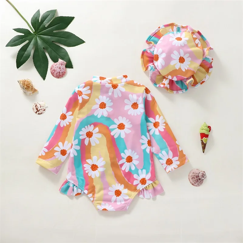 Baby Girl Swimsuit Swimming Suit Long Sleeve Swimwear Zip Rash Guard Wetsuit Swimming Bathing Beachwear with Cap
Baby Girl Swimsuit Swimming Suit Long Sleeve Swimwear Zip Rash Guard Wetsuit Swimming Bathing Beachwear with Cap