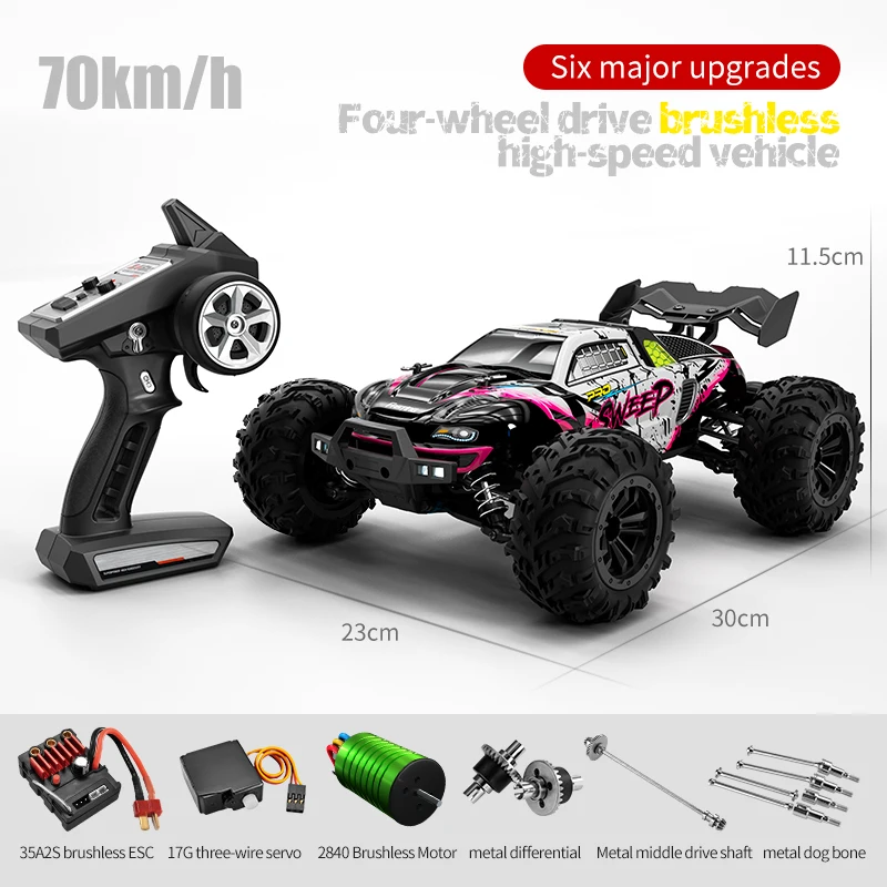 1:16 brushed version and PRO brushless version 4X4 remote control high speed car 70 km/h remote control off-road vehicle
1:16 brushed version and PRO brushless version 4X4 remote control high speed car 70 km/h remote control off-road vehicle