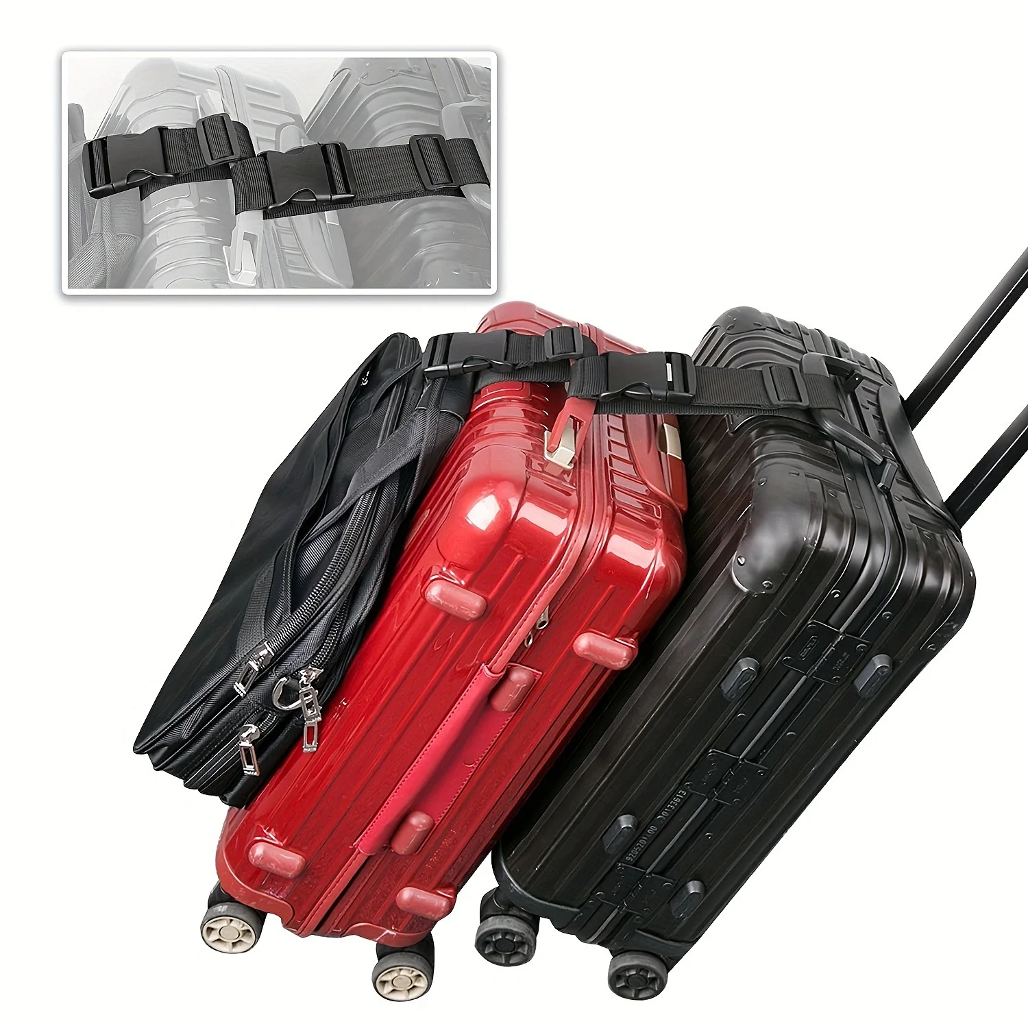 1pc Simple Adjustable Luggage Straps, Suitcase Buckle Strap, Travel Accessories, High-quality Replaceable Luggage Bag
1pc Simple Adjustable Luggage Straps, Suitcase Buckle Strap, Travel Accessories, High-quality Replaceable Luggage Bag