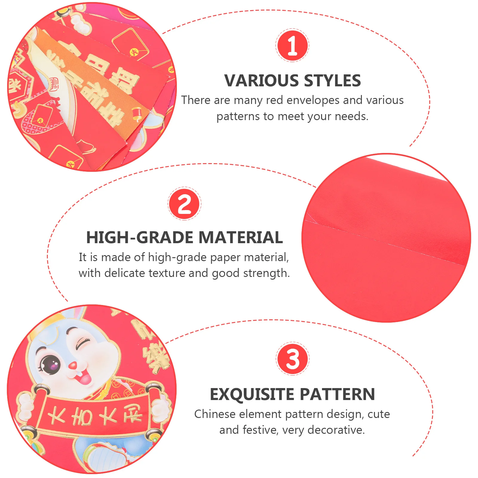 54 Pcs Cartoon Red Envelope Chinese New Year Money Bag Packets Lunar Envelopes Decor Lucky
54 Pcs Cartoon Red Envelope Chinese New Year Money Bag Packets Lunar Envelopes Decor Lucky