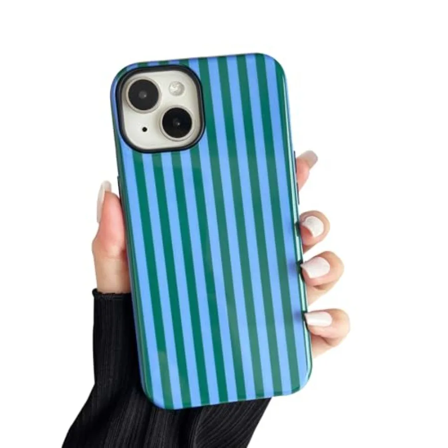 Compatible with iPhone 13/14 Case, Cute Fashion Aesthetic Striped Pattern Cover for Women, Shockproof Soft TPU and Hard PC Prot
Compatible with iPhone 13/14 Case, Cute Fashion Aesthetic Striped Pattern Cover for Women, Shockproof Soft TPU and Hard PC Prot