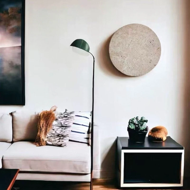 French Wabi Sabi Natural Travertine Wall Lamp, Designer Style Backlit Light for Model Room,Living Room, Bedroom,Hallway&Entryway
French Wabi Sabi Natural Travertine Wall Lamp, Designer Style Backlit Light for Model Room,Living Room, Bedroom,Hallway&Entryway