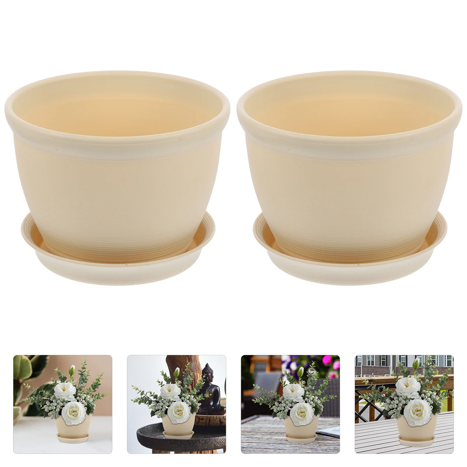2 set Heavy Duty Plastic Flower Pot With Saucer For Indoor Plants Succulent Nursery Planter Breathable Garden Decor
2 set Heavy Duty Plastic Flower Pot With Saucer For Indoor Plants Succulent Nursery Planter Breathable Garden Decor