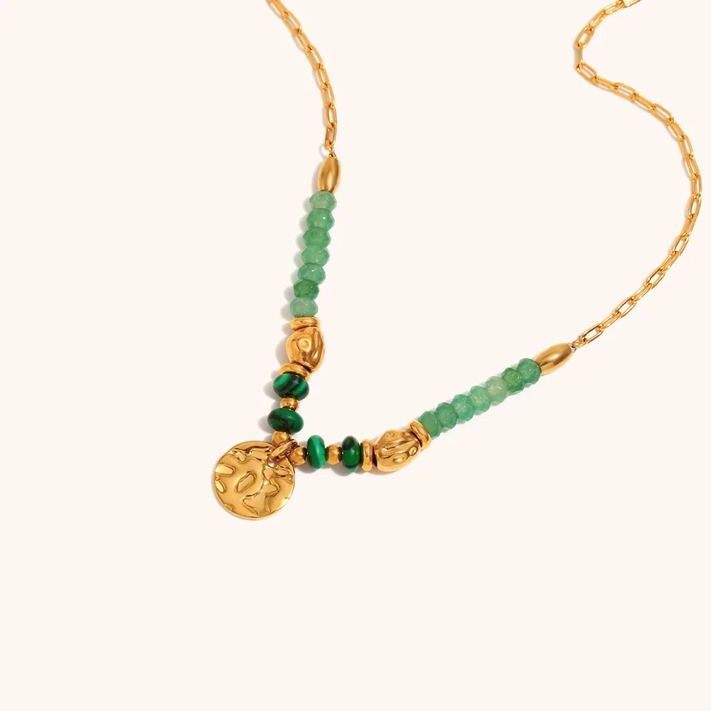 Kitykiss Women's French Emerald Necklace Elegant Style Stainless Steel Niche Luxury Unique Design Pendant 
Kitykiss Women's French Emerald Necklace Elegant Style Stainless Steel Niche Luxury Unique Design Pendant