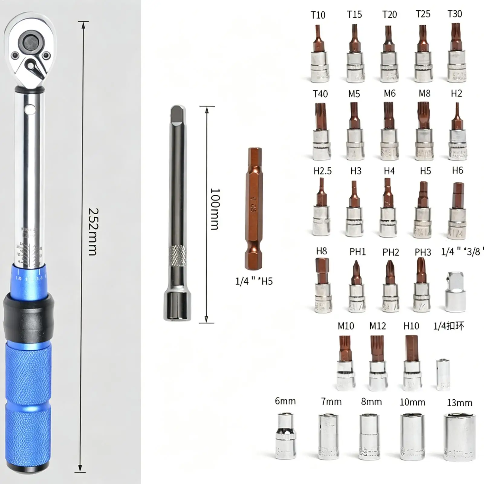 Bicycle Torque Wrench Set 1/4 Drive Bike Tools Click Type Bicycle Torque Wrench For Tightening Handlebar Stem Seatpost Prevent
Bicycle Torque Wrench Set 1/4 Drive Bike Tools Click Type Bicycle Torque Wrench For Tightening Handlebar Stem Seatpost Prevent