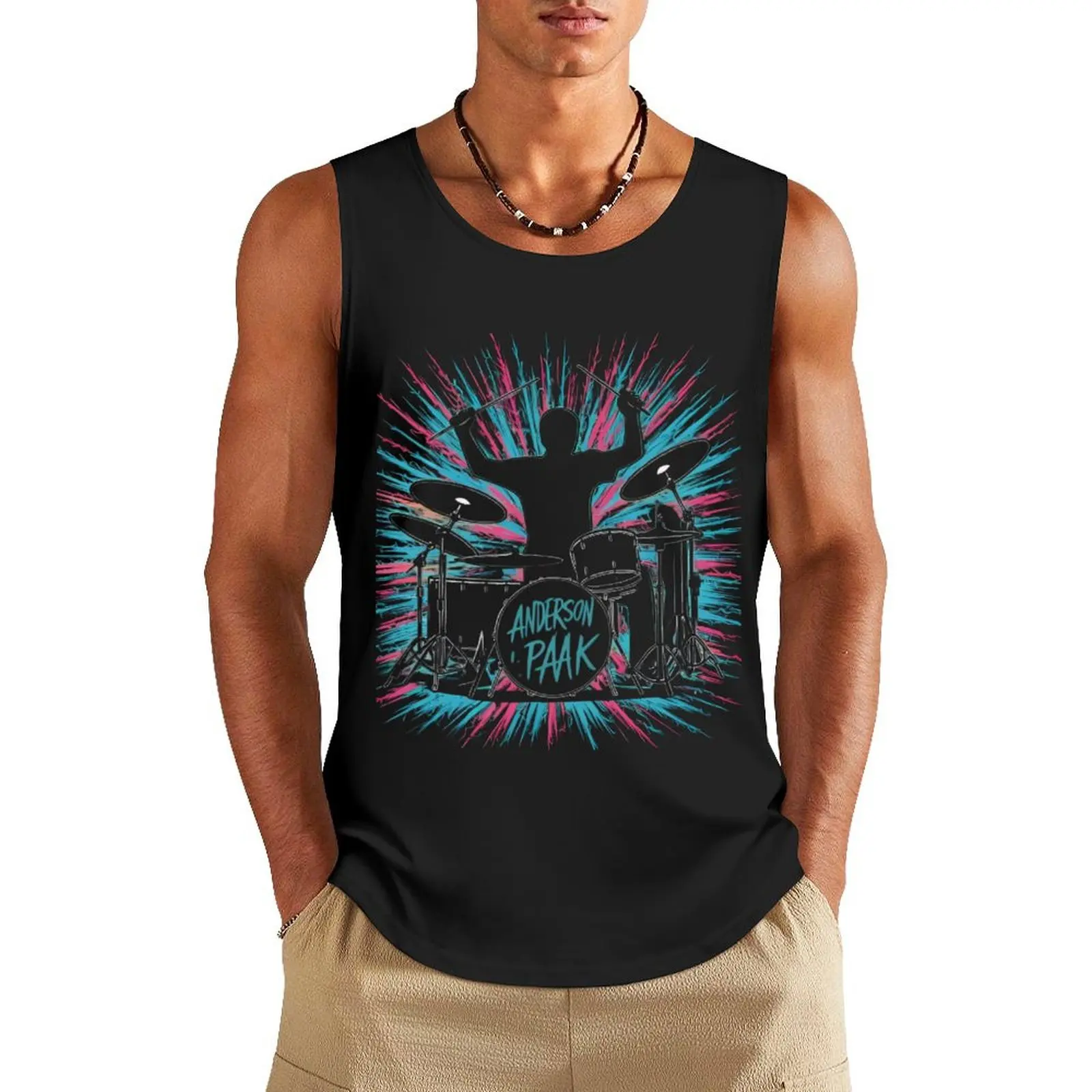 Vibrant Vibes: T-Shirt Designs Inspired by Anderson .Paak Tank Top sports vest summer clothes for men gym accessories man
Vibrant Vibes: T-Shirt Designs Inspired by Anderson .Paak Tank Top sports vest summer clothes for men gym accessories man