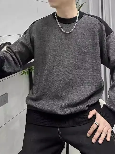 Весенне-осенний новый свитер с цветными вставками, круглым вырезом, вязаный, мужской, модный, универсальный, простой, с эффектом высокого класса, длинный рукав
Весенне-осенний новый свитер с цветными вставками, круглым вырезом, вязаный, мужской, модный, универсальный, простой, с эффектом высокого класса, длинный рукав