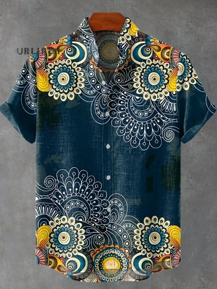 Men's 100% Linen Shirt Vintage Multi-Color Floral Paisley 3D Printed Stand up Collar Casual Fashion Standalone Garment
Men's 100% Linen Shirt Vintage Multi-Color Floral Paisley 3D Printed Stand up Collar Casual Fashion Standalone Garment