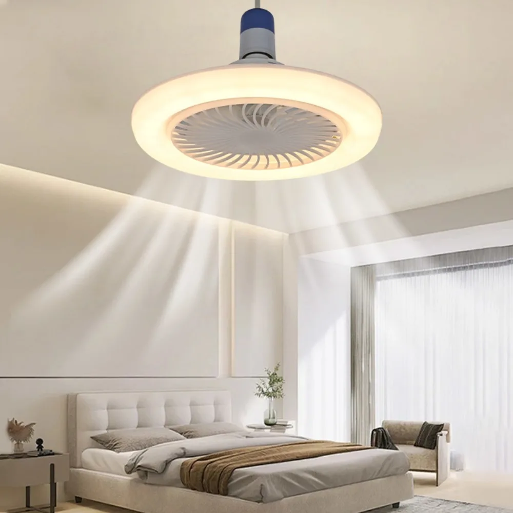 Dimmable E27 Fan Light White Three-speed Mode 2 in 1 LED Light Ceiling Fan E27 Spiral Lamp Holder Adjustable E27 Fan Lamp
Dimmable E27 Fan Light White Three-speed Mode 2 in 1 LED Light Ceiling Fan E27 Spiral Lamp Holder Adjustable E27 Fan Lamp