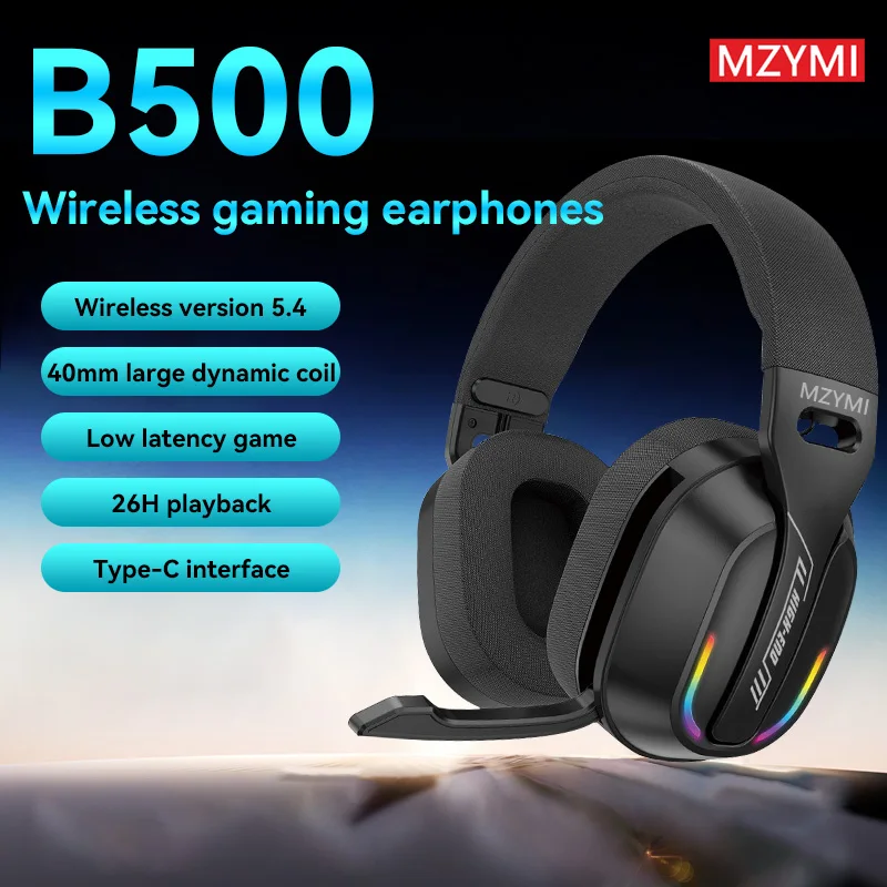 MZYMI Складная гарнитура B500 RGB Беспроводные игровые наушники с низкой задержкой Спортивные наушники на открытом воздухе Встроенный микрофон для ПК
MZYMI Складная гарнитура B500 RGB Беспроводные игровые наушники с низкой задержкой Спортивные наушники на открытом воздухе Встроенный микрофон для ПК