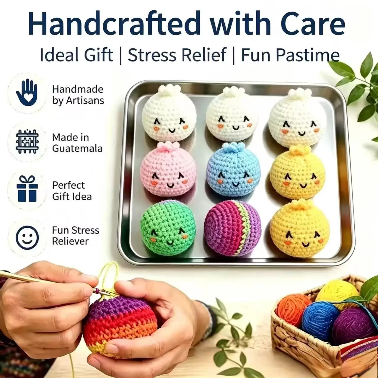 Handmade Crochet Squishy Bun Plush Toy, Cute Cartoon Stuffed Bread Stress Relief Fidget Toy, Knitted Mochi Sack Decor for Kids Adults
Handmade Crochet Squishy Bun Plush Toy, Cute Cartoon Stuffed Bread Stress Relief Fidget Toy, Knitted Mochi Sack Decor for Kids Adults