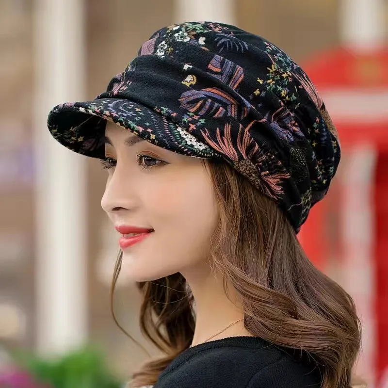 Short Brim Floral Hat Female Soft Ethnic Wind Cap Warm Autumn Women Winter Outdoor Girls Baseball Fashion M904
Short Brim Floral Hat Female Soft Ethnic Wind Cap Warm Autumn Women Winter Outdoor Girls Baseball Fashion M904