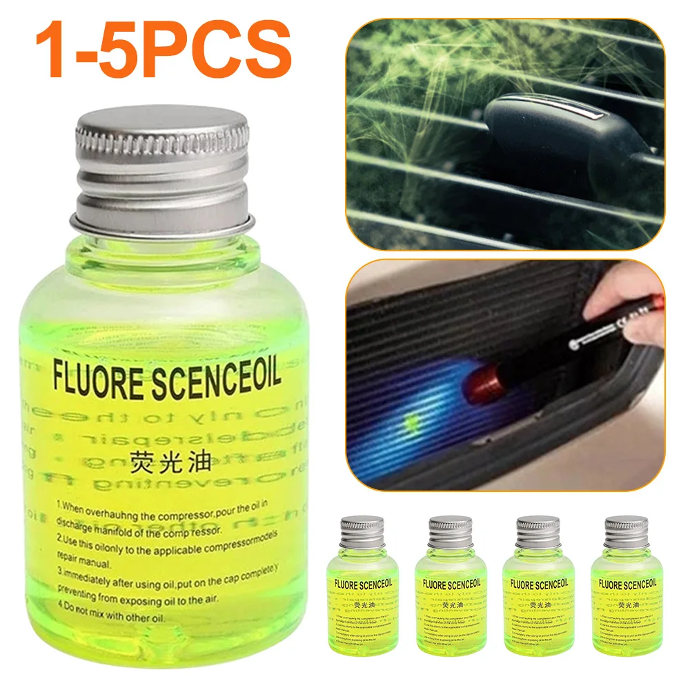 1-5PCS 60ML Car Air-Conditioning Fluorescent Oil Dye UV Light Leak Detection Tracer For R134A R404A R22 R32 Refrigerants Test
1-5PCS 60ML Car Air-Conditioning Fluorescent Oil Dye UV Light Leak Detection Tracer For R134A R404A R22 R32 Refrigerants Test