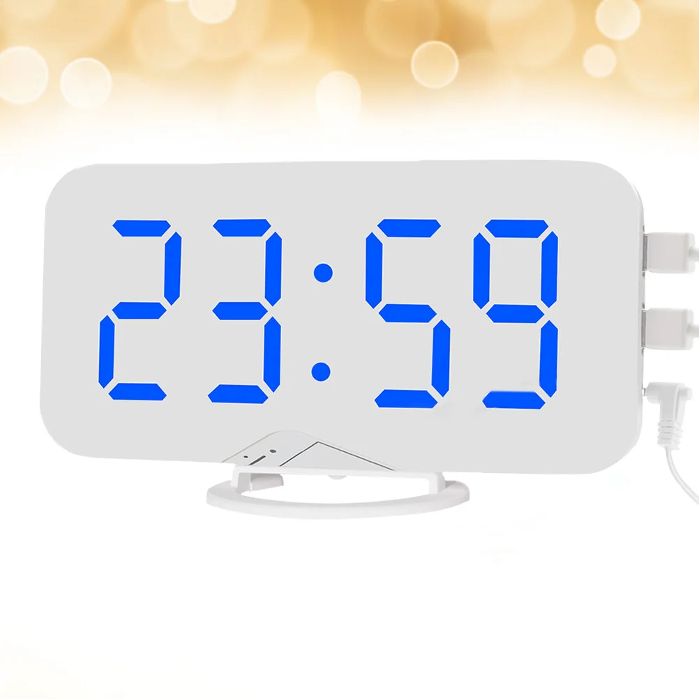 Digital Alarm Clock Dual Usb Charging Ports Large Bright Led Display Adjustable Dimmer Snooze Function Blue Screen For Bedroom
Digital Alarm Clock Dual Usb Charging Ports Large Bright Led Display Adjustable Dimmer Snooze Function Blue Screen For Bedroom