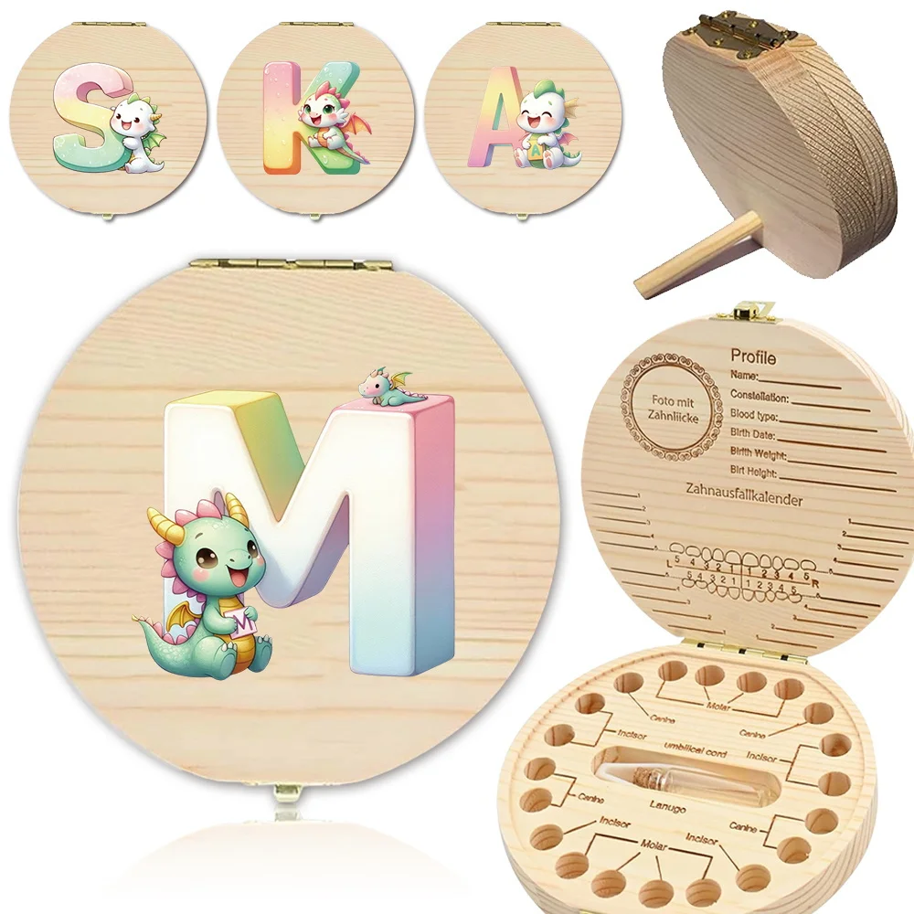 Wooden Milk Teeth Storage Box With Storage Bottle Tweezers Souvenirs Gifts Cartoon Animal Pinitial Name 26 Letters Pattern 
Wooden Milk Teeth Storage Box With Storage Bottle Tweezers Souvenirs Gifts Cartoon Animal Pinitial Name 26 Letters Pattern