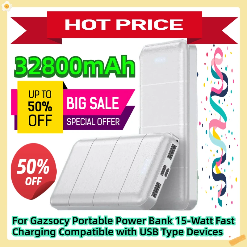 For Gazsocy Portable Power Bank 15-Watt Fast Charging Compatible with USB Type Devices
For Gazsocy Portable Power Bank 15-Watt Fast Charging Compatible with USB Type Devices