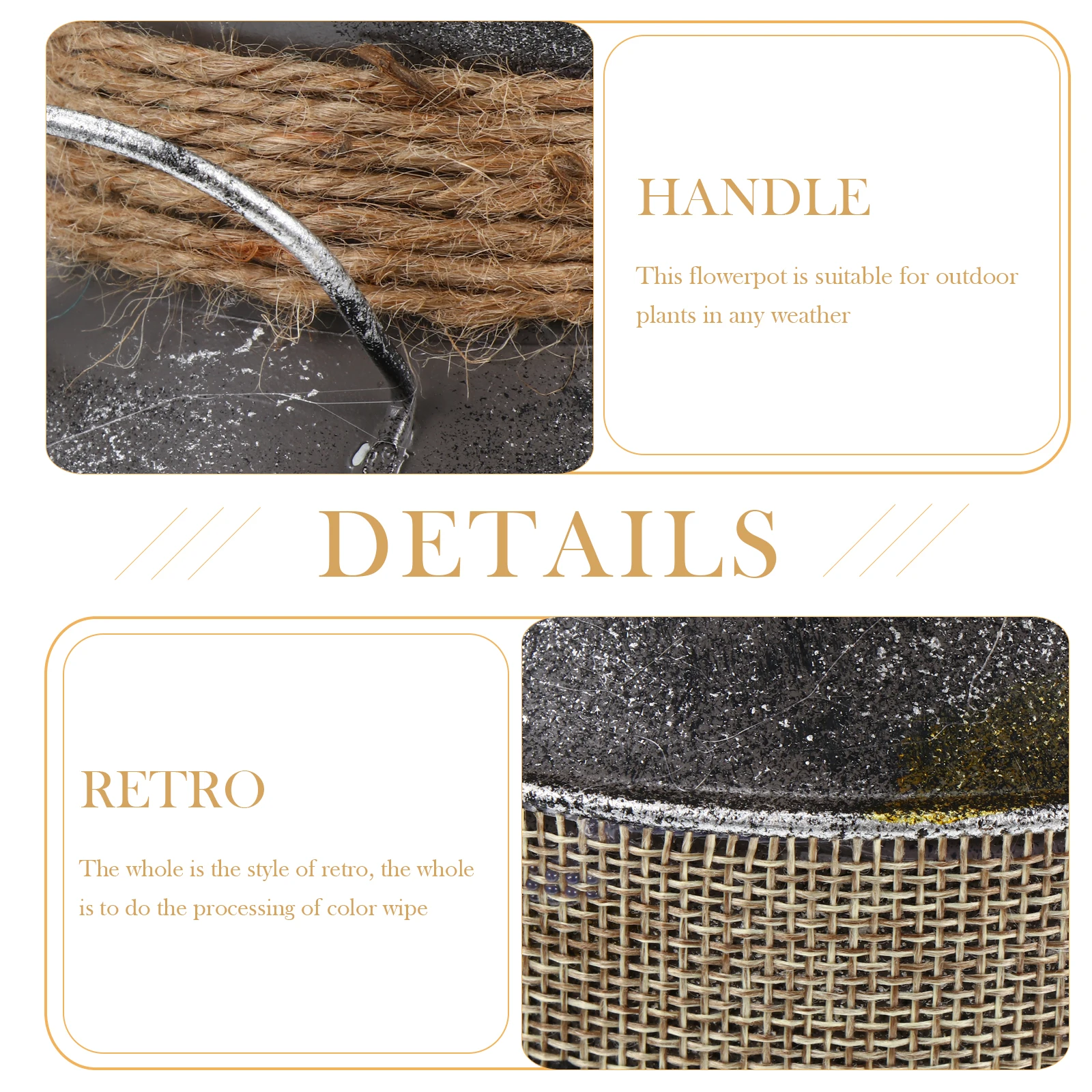 1pc Retro Iron Bucket Vintage Style Dried Flower Arrangement Home Garden Decoration European Style Iron Bucket Pastoral
1pc Retro Iron Bucket Vintage Style Dried Flower Arrangement Home Garden Decoration European Style Iron Bucket Pastoral