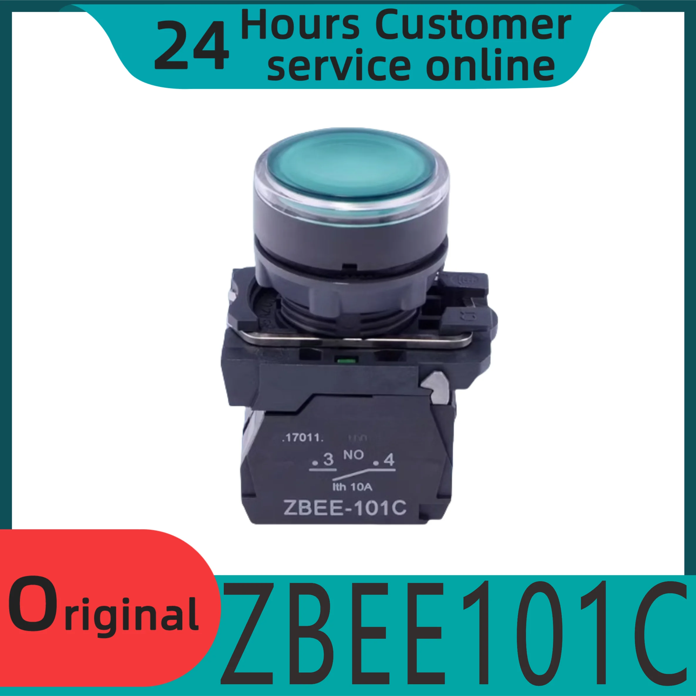 Совершенно новый оригинальный кнопочный переключатель с подсветкой XB5AW33B1C, зеленый, с самовозвратом, DC/AC24V ZBEE101C 
Совершенно новый оригинальный кнопочный переключатель с подсветкой XB5AW33B1C, зеленый, с самовозвратом, DC/AC24V ZBEE101C