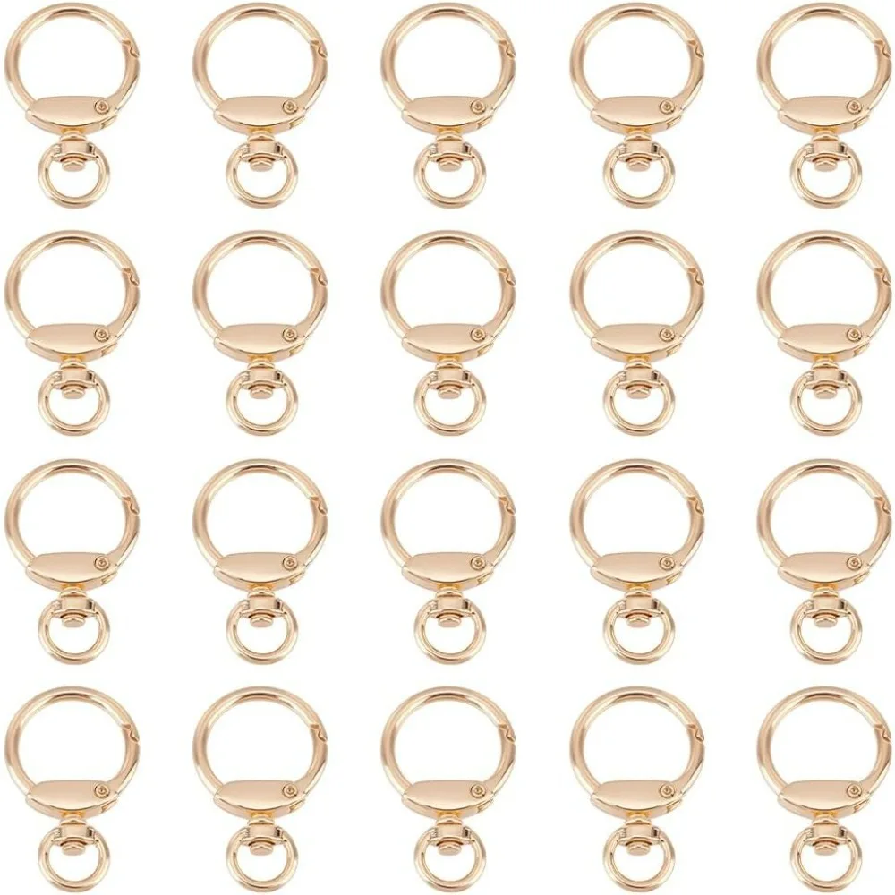 20 pcs Round Spring Snap Hooks Swivel Ring Carabiner Clips Eyelet Swivel Clasps Lanyard Snap Hooks with Key Rings O Rings Buckle
20 pcs Round Spring Snap Hooks Swivel Ring Carabiner Clips Eyelet Swivel Clasps Lanyard Snap Hooks with Key Rings O Rings Buckle