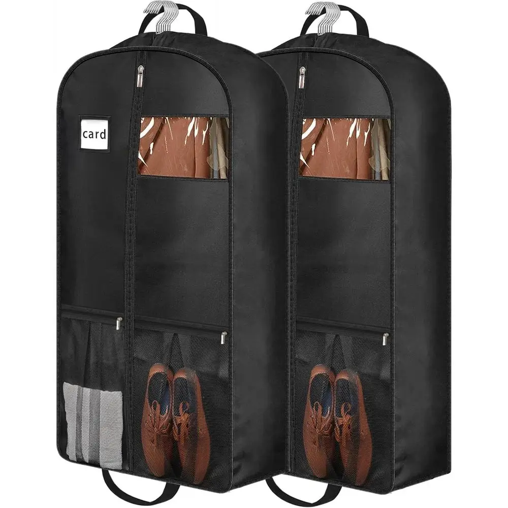 2 Pack Heavy Duty Suit Bags with Gusset and Handles for Men's Clothing, Coats, and Dresses
2 Pack Heavy Duty Suit Bags with Gusset and Handles for Men's Clothing, Coats, and Dresses