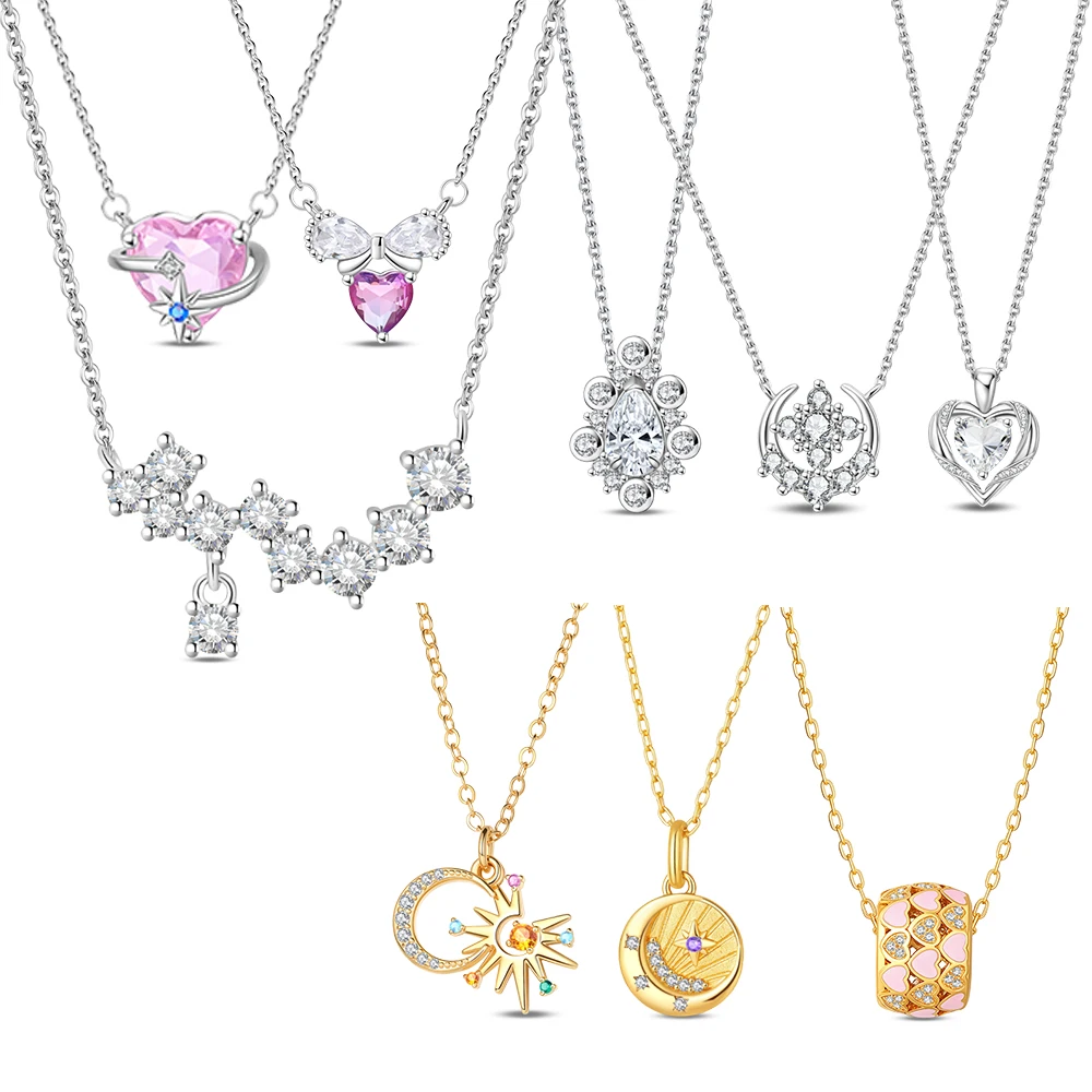 Exquisite 925 Sterling Silver Sparkling Heart Halo Moonlight Dream Sun and Moon Necklace Simple and Versatile Jewelry Gifts
Exquisite 925 Sterling Silver Sparkling Heart Halo Moonlight Dream Sun and Moon Necklace Simple and Versatile Jewelry Gifts