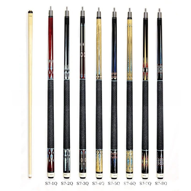 After the American-style billiard cue is wound, the nine-cue Chinese-style billiard cue is split into two clubs.
After the American-style billiard cue is wound, the nine-cue Chinese-style billiard cue is split into two clubs.