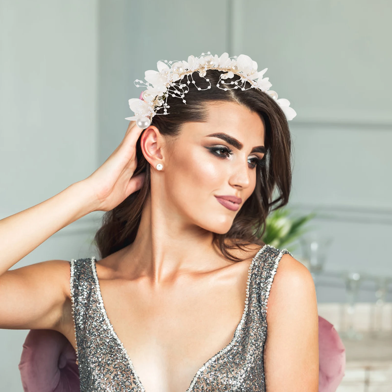 Wedding Hair Accessories Pearl Flower Headb Shining Headdress Girls Women Child Hair Hoop Banquet Party Fashion Style All Match
Wedding Hair Accessories Pearl Flower Headb Shining Headdress Girls Women Child Hair Hoop Banquet Party Fashion Style All Match
