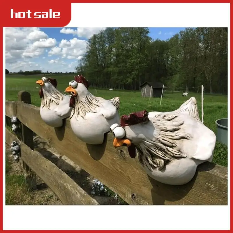 Chicken Fence Decoration Funny Farm Chickens Statues Resin Fence Chickens Decor Outdoor Real Animal Statue
Chicken Fence Decoration Funny Farm Chickens Statues Resin Fence Chickens Decor Outdoor Real Animal Statue