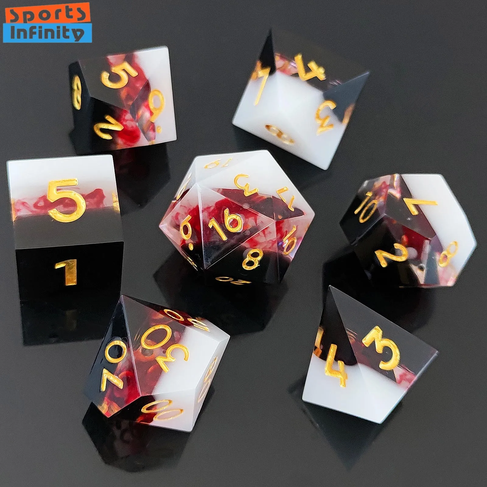 7 шт./компл. новые трехцветные полимерные многогранные игральные кости DND Настольная игра COC Running Team TRPG Cthulhu Dice D20 Набор цифровых кубиков Номерные кубики
7 шт./компл. новые трехцветные полимерные многогранные игральные кости DND Настольная игра COC Running Team TRPG Cthulhu Dice D20 Набор цифровых кубиков Номерные кубики