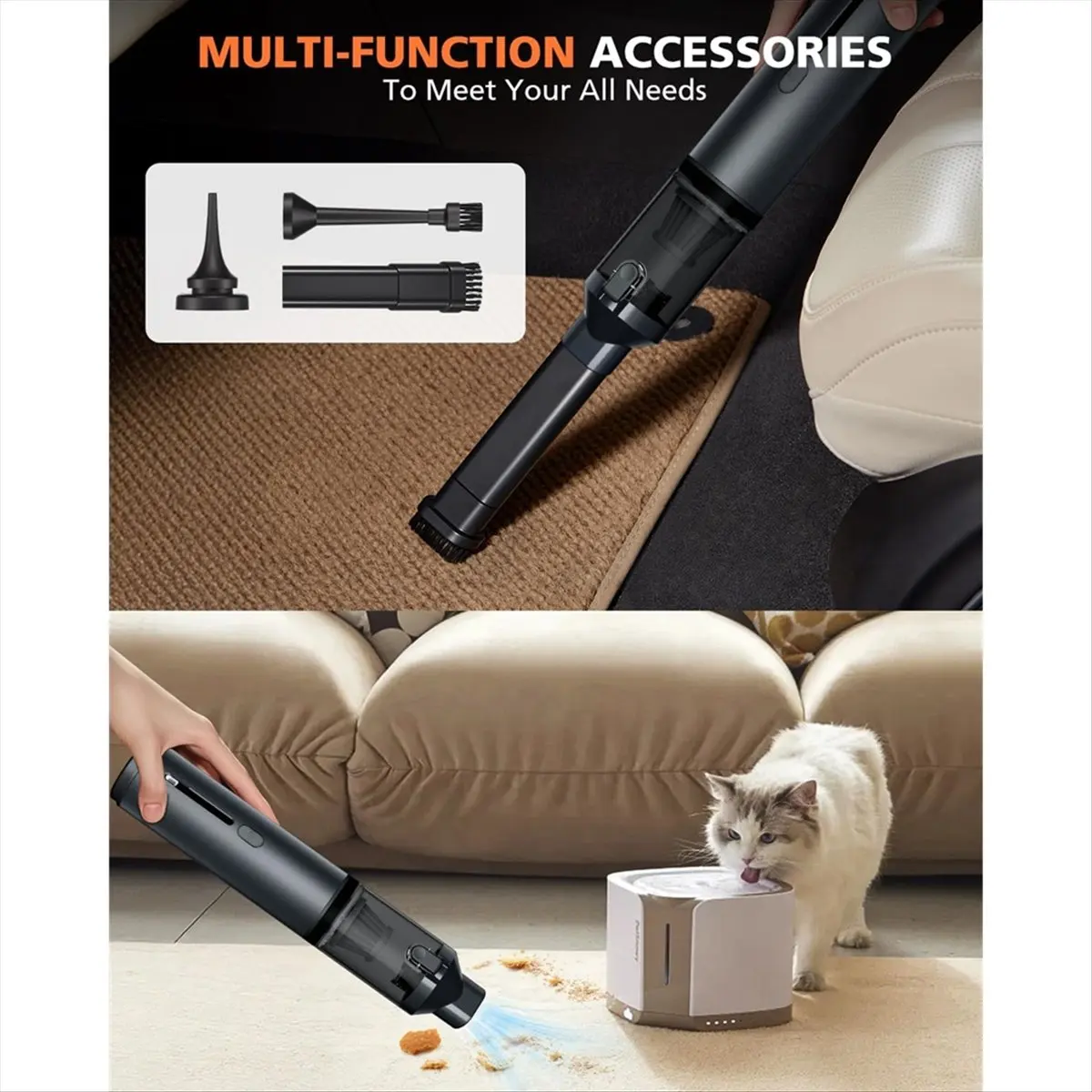 Capable- Car Vacuum Portable with 16000Pa Powerful Suction,Handheld Vacuum Cordless Rechargeable Blow &Suction,for Car, Home
Capable- Car Vacuum Portable with 16000Pa Powerful Suction,Handheld Vacuum Cordless Rechargeable Blow &Suction,for Car, Home
