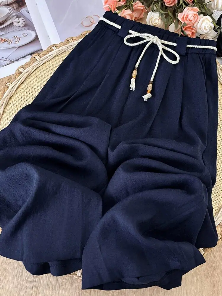 plus Size Casual Loose Fit Linen Wide Leg Pants Summer Cool Drapey Comfortable plus Size Women's High Waist Trousers
plus Size Casual Loose Fit Linen Wide Leg Pants Summer Cool Drapey Comfortable plus Size Women's High Waist Trousers