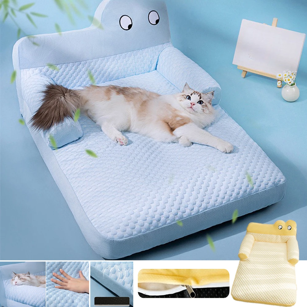 Luxury Summer Cat Bed Mat Removable and Washable Breathable Mat for Medium Dog Puppy Soft Cushion Cooling Pet Bed Кошачье Гнездо
Luxury Summer Cat Bed Mat Removable and Washable Breathable Mat for Medium Dog Puppy Soft Cushion Cooling Pet Bed Кошачье Гнездо