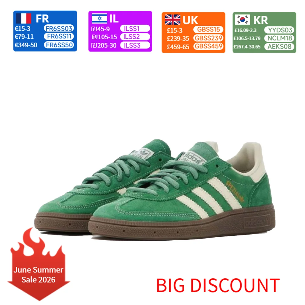 adidas Originals HANDBALL SPEZIAL Lace-Up Low-Top Sneakers Unisex Green/White IG6192
adidas Originals HANDBALL SPEZIAL Lace-Up Low-Top Sneakers Unisex Green/White IG6192