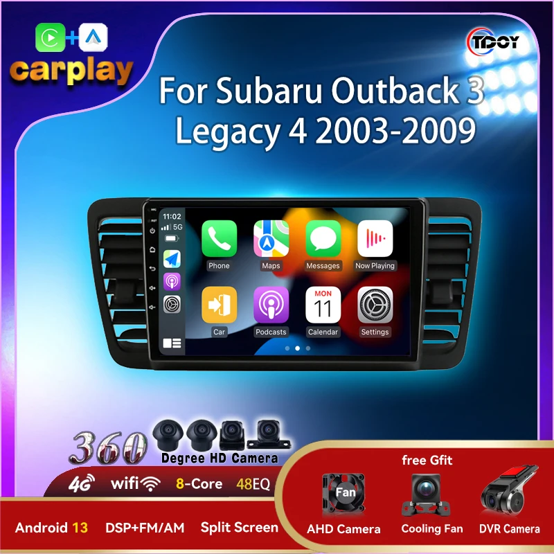 Автомобильное радио мультимедиа, автомобильный Carplay Android Auto для Subaru Outback 3 Legacy 4 2003-2009, авторадио, Wi-Fi, GPS, 4G, автомобильное воспроизведение
Автомобильное радио мультимедиа, автомобильный Carplay Android Auto для Subaru Outback 3 Legacy 4 2003-2009, авторадио, Wi-Fi, GPS, 4G, автомобильное воспроизведение